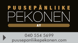 Puusepänliike Pekonen, avoin yhtiö logo